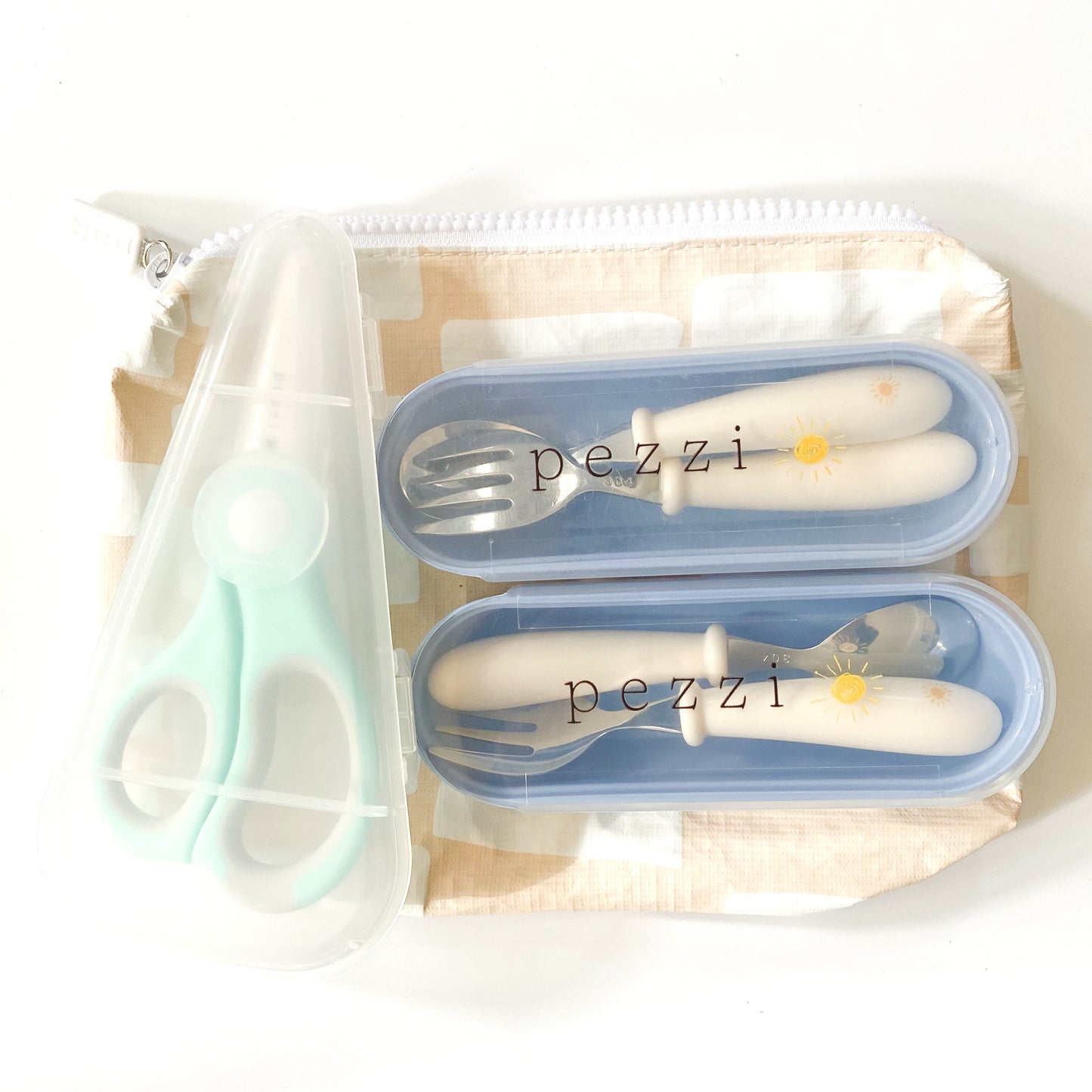 Complete Pezzi Bag + Extra Toddler Utensils with Travel Case