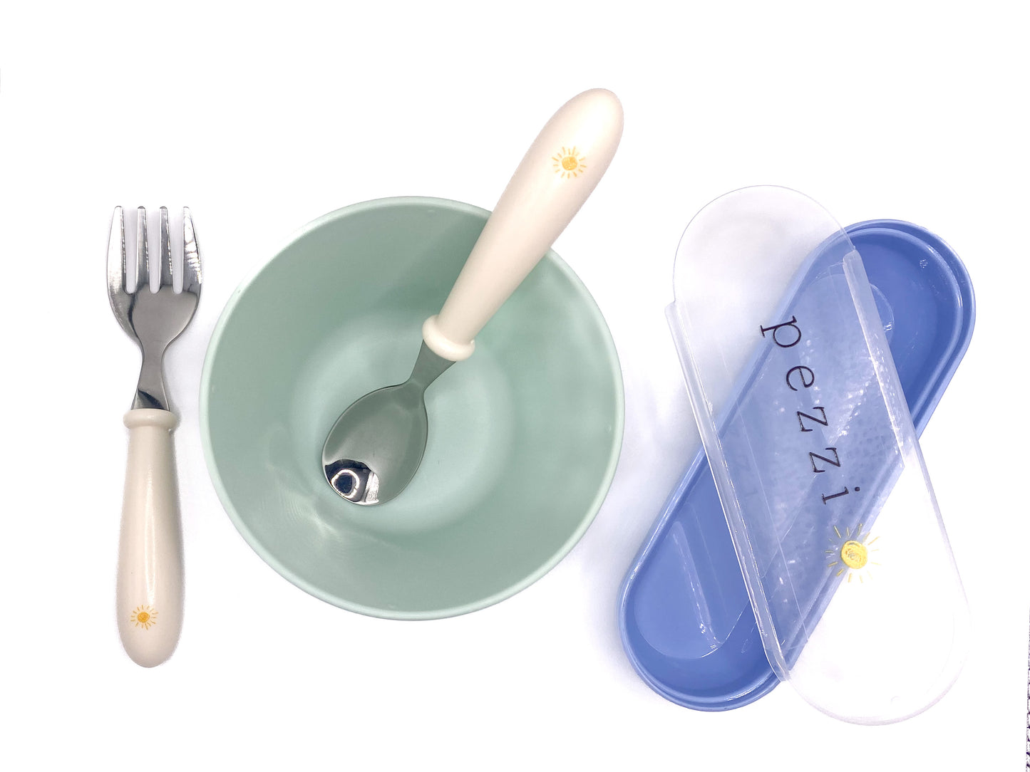 Complete Pezzi Bag + Extra Toddler Utensils with Travel Case