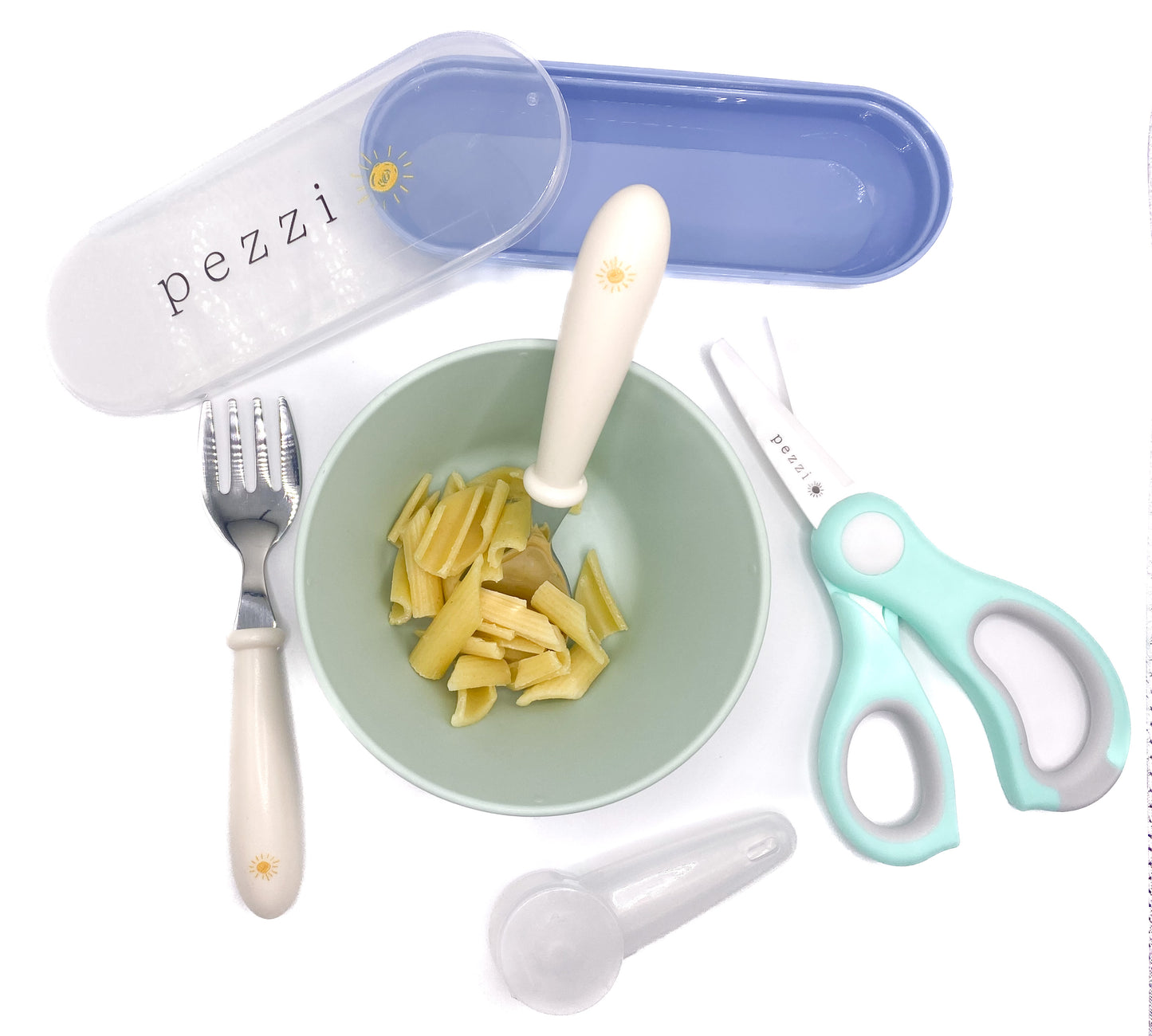 Complete Pezzi Bag + Extra Toddler Utensils with Travel Case